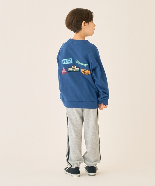 minimal(ミニマル)の「バックワッペンスウェット(スウェット・キッズ・トップグレー/ダークオレンジ/ネイビー・110cm/100cm/90cm/130cm/120cm/140cm)」の4枚目の写真
