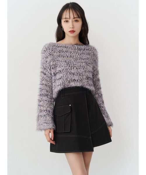 MURUA（ムルーア）の「アシメチノミニスカート（スカート・レディース・ブラック/ベージュ・2/1）」の14枚目の写真