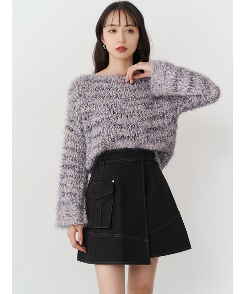 MURUA（ムルーア）の「アシメチノミニスカート（スカート・レディース・ブラック/ベージュ・2/1）」の15枚目の写真