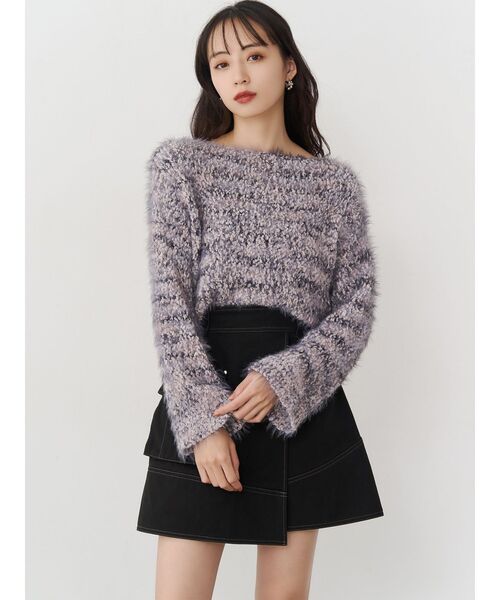 MURUA（ムルーア）の「アシメチノミニスカート（スカート・レディース・ブラック/ベージュ・2/1）」の16枚目の写真