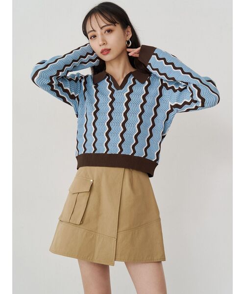 MURUA（ムルーア）の「アシメチノミニスカート（スカート・レディース・ブラック/ベージュ・2/1）」の19枚目の写真