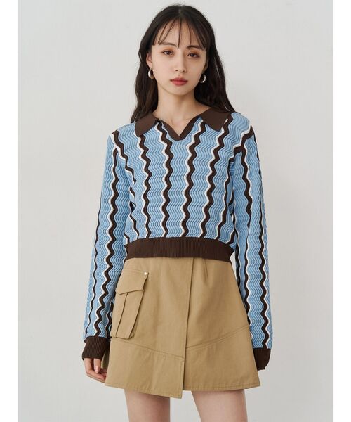 MURUA（ムルーア）の「アシメチノミニスカート（スカート・レディース・ブラック/ベージュ・2/1）」の21枚目の写真