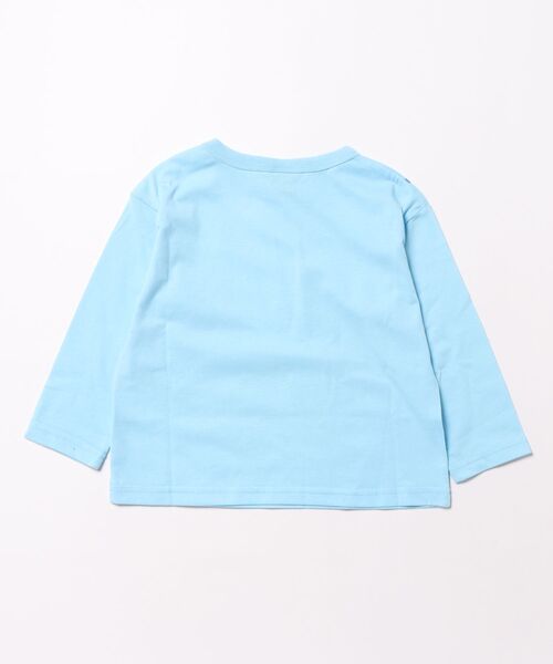 DILASH(ディラッシュ)の「虫かごショルダー風長袖Tシャツ(Tシャツ/カットソー・キッズ・サックスブルー/キナリ・130/80/120/110/100/90/140)」の8枚目の写真