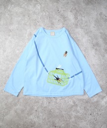 DILASH（ディラッシュ）の「虫かごショルダー風長袖Tシャツ（Tシャツ/カットソー）」