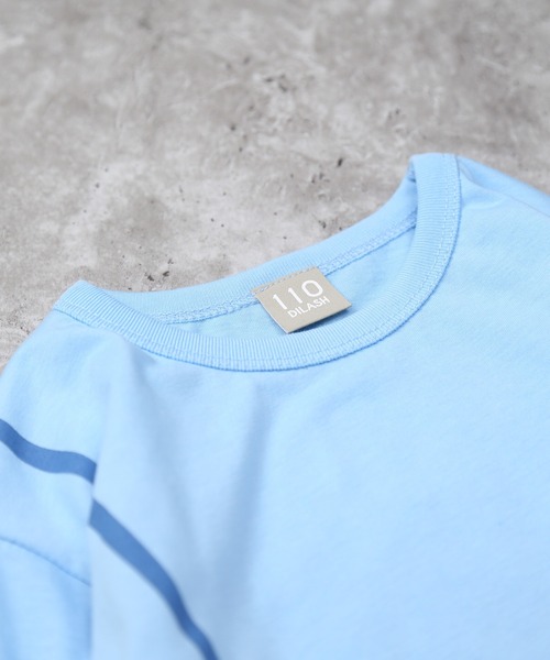 DILASH(ディラッシュ)の「虫かごショルダー風長袖Tシャツ(Tシャツ/カットソー・キッズ・サックスブルー/キナリ・130/80/120/110/100/90/140)」の5枚目の写真