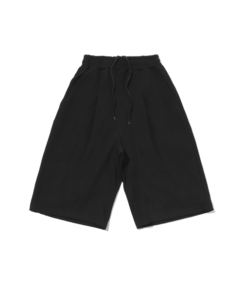 CHAMBROS（チャンブロス）の「ポイントロゴエンボスワンタックスウェットショートパンツバミューダパンツ[ブラック]（その他パンツ・レディース・その他・MEDIUM/LARGE/X-LARGE）」の6枚目の写真