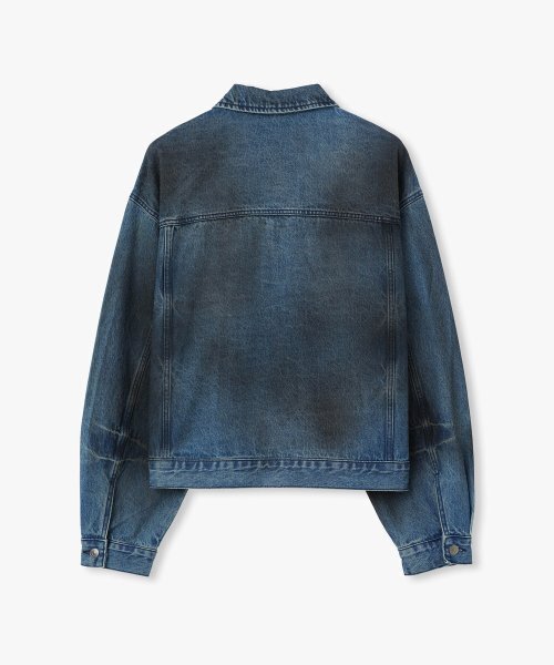 WMC(ダブリューエムシー)の「ダーティウォッシングトラッカーブルー(デニムジャケット・メンズ・ブルー・LARGE/X-LARGE)」の3枚目の写真