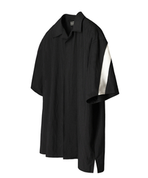DGNAK（ディグナク）の「Panel Open Collar Shirt (Black)_ PE1SH0303（シャツ/ブラウス・メンズ）」