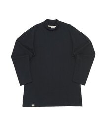 HALF TURTLE-NECK INNER LAYERED TEE (Black)