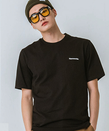 ミニマリズムロゴ半袖Tシャツ (VS0029) ブラック_ホワイト
