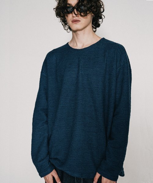 VASTIC(バスティック)の「グランジブークルニット_ネイビー(ニット/セーター・メンズ・その他・LARGE/MEDIUM)」の1枚目の写真