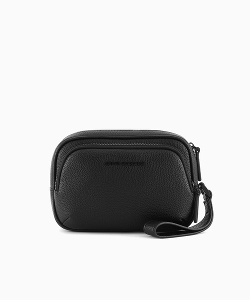ARMANI EXCHANGE(アルマーニエクスチェンジ)の「【A|X アルマーニ エクスチェンジ】AXロゴ ポーチ/セカンドバッグ(ポーチ・メンズ・ブラック・FREE)」の1枚目の写真
