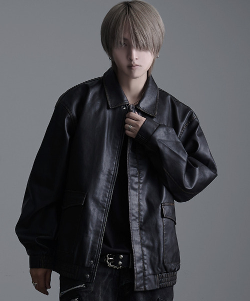 SILVER BULLET(シルバーバレット)の「『CavariA/キャバリア』ウォッシャブルPUレザーブルゾン(ボアあり)(ブルゾン・メンズ・ブラック/ブラウン・M/L/XL)」の15枚目の写真