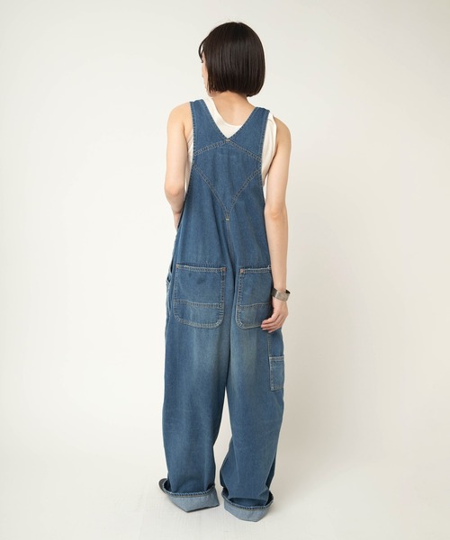 RNA-N（アールエヌエーエヌ）の「O0750 オーセンティックデニムオーバーオール（サロペット/オーバーオール・レディース・ライトインディゴブルー・FREE）」の6枚目の写真