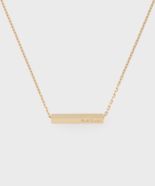 Paul Smith(ポールスミス)の「【オンラインショップ限定】 "Logo Tube" ネックレス / 165649 EC210(ネックレス・レディース・ゴールド・FREE)」の1枚目の写真