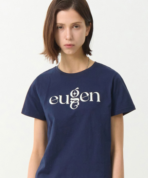 EUGGEN(ユジェン)の「クラシックロゴショートスリーブTシャツ_ネイビー(Tシャツ/カットソー・レディース・その他・SMALL/MEDIUM)」の1枚目の写真