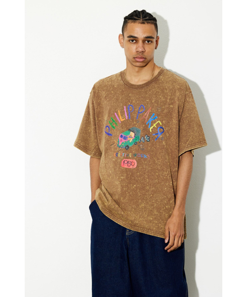 PHILIPPAKER（フィリップペイカー）の「ビエムシーミニバスクレヨン半袖Tシャツピグメントビンテージモカムース（Tシャツ/カットソー・メンズ・その他・LARGE/X-LARGE/MEDIUM）」の3枚目の写真