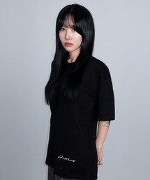 フェルバスポイントロゴ ブラックオーバーサイズ半袖Tシャツ