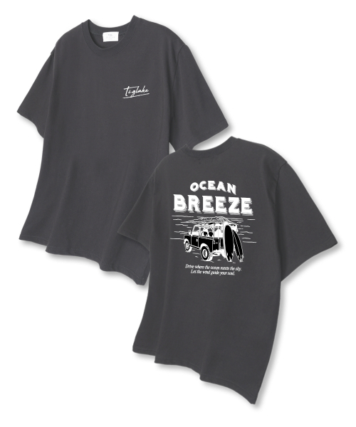 TI.GLAKE(ティーグレイク)の「オーシャンブリーズ オーバーサイズ 半袖Tシャツ ダークグレー(Tシャツ/カットソー・レディース・その他・LARGE/X-LARGE/XX-LARGE)」の1枚目の写真