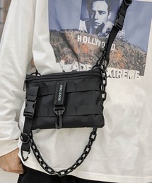 3WAY チェーン ユニセックス ナイロン ショルダーバッグ サコッシュ WO25W12BG21