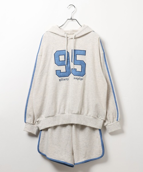 repipi armario（レピピ アルマリオ）の「ナンバリングSETUP3（セットアップ・キッズ・グレー系その他/杢グレー/イエロー・SMALL/MEDIUM/LARGE）」の2枚目の写真