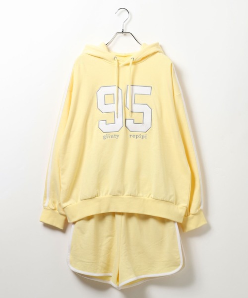 repipi armario（レピピ アルマリオ）の「ナンバリングSETUP3（セットアップ・キッズ・グレー系その他/杢グレー/イエロー・SMALL/MEDIUM/LARGE）」の4枚目の写真