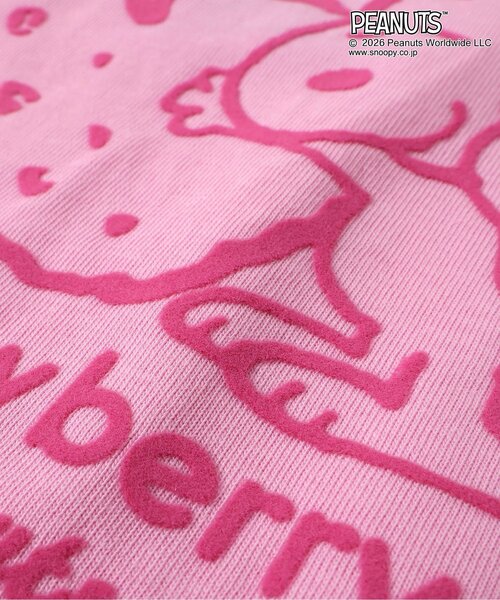 Seraph(セラフ)の「PEANUTS AラインフロッキーTシャツ(Tシャツ/カットソー・キッズ・サックスブルー/ライム/ピンク・140/130/120/110/100/90/80)」の13枚目の写真