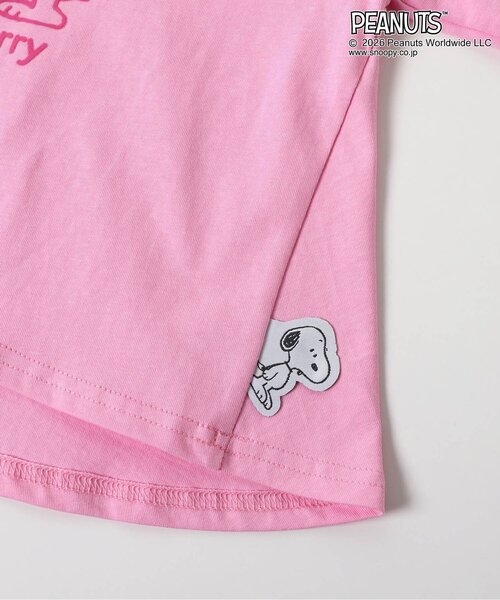 Seraph(セラフ)の「PEANUTS AラインフロッキーTシャツ(Tシャツ/カットソー・キッズ・サックスブルー/ライム/ピンク・140/130/120/110/100/90/80)」の14枚目の写真