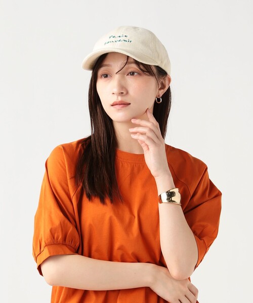 BEAMS HEART(ビームスハート)の「パイル 刺繍 キャップ(キャップ・レディース・ホワイト系その他5/グレー/ネイビー・ONE SIZE)」の4枚目の写真