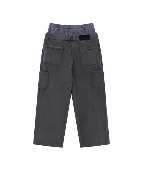 WOKE EDGE（ウォークエッジ）の「フリースパンツ｜Washed Fleece Layered Pants｜WOKE EDGE（その他パンツ・メンズ・ブラック・SMALL/MEDIUM/LARGE/X-LARGE）」の2枚目の写真