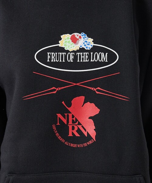 FRUIT OF THE LOOM（フルーツオブザルーム）の「【FRUIT OF THE LOOM】FTL×EVA ロゴプリントフーディー / フルーツオブザルーム×エヴァンゲリオン パーカー（パーカー・メンズ・ネイビー/ライトグレー/ブラック・XL/S/M/L）」の14枚目の写真