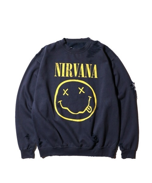 THRIFTY LOOK / スリフティールック WORN-OUT BAND CREW SWEAT