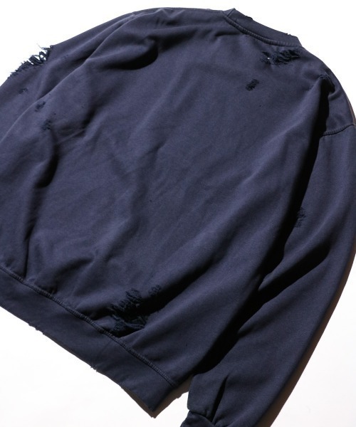 セール】THRIFTY LOOK / スリフティールック WORN-OUT BAND CREW SWEAT