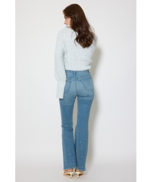 rienda(リエンダ)の「ビジュージャストウエストフレアデニムパンツ 春服(デニムパンツ・レディース・ライトブルー/ブルー・X-SMALL/SMALL/MEDIUM)」の18枚目の写真