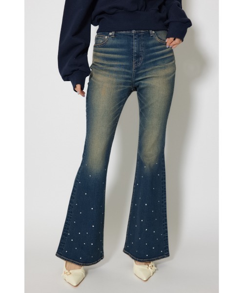 rienda(リエンダ)の「ビジュージャストウエストフレアデニムパンツ 春服(デニムパンツ・レディース・ライトブルー/ブルー・X-SMALL/SMALL/MEDIUM)」の11枚目の写真