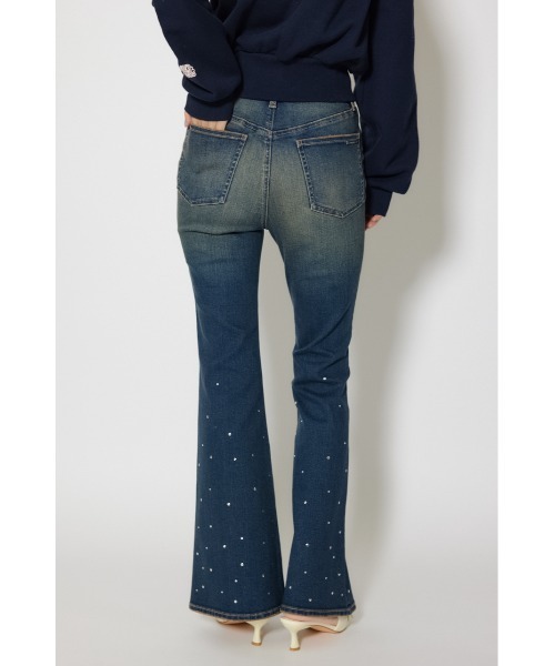 rienda(リエンダ)の「ビジュージャストウエストフレアデニムパンツ 春服(デニムパンツ・レディース・ライトブルー/ブルー・X-SMALL/SMALL/MEDIUM)」の13枚目の写真