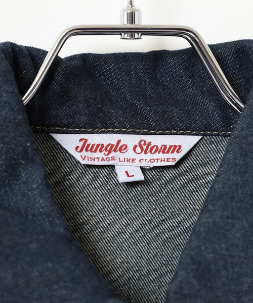 Jungle Storm（ジャングルストーム）の「JUNGLE STORM 3rdタイプ デニムジャケット（デニムジャケット・メンズ・ネイビー/ブルー/ブラック・M/L/LL）」の11枚目の写真