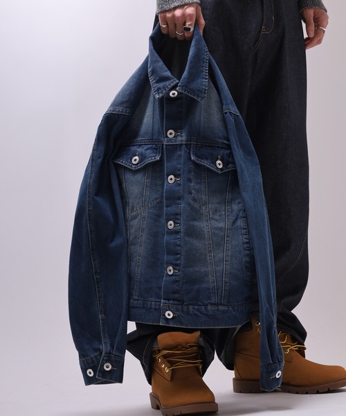 Jungle Storm（ジャングルストーム）の「JUNGLE STORM 3rdタイプ デニムジャケット（デニムジャケット・メンズ・ネイビー/ブルー/ブラック・M/L/LL）」の7枚目の写真