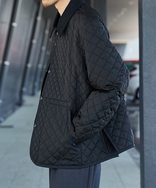 LAVENHAM（ラベンハム）の「LAVENHAM / ラベンハム：別注 CROPPED PANELLED JACKET：ONLYARK-1-2514[MUS]（その他アウター・メンズ・ブラック・M/L）」の2枚目の写真