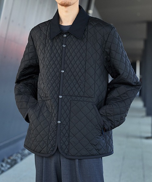 LAVENHAM（ラベンハム）の「LAVENHAM / ラベンハム：別注 CROPPED PANELLED JACKET：ONLYARK-1-2514[MUS]（その他アウター・メンズ・ブラック・M/L）」の4枚目の写真