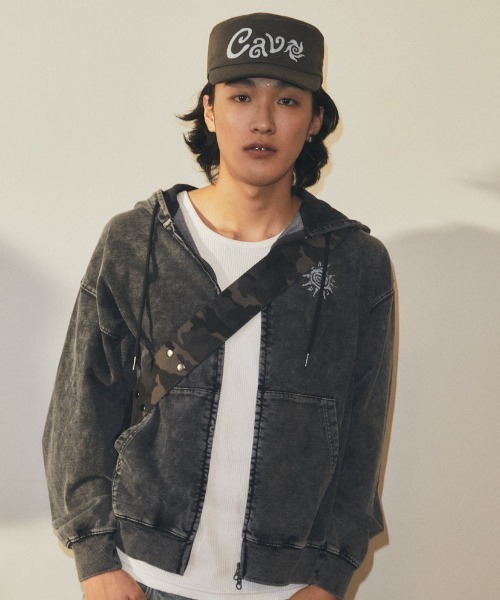 MAHAGRID（マハグリッド）の「mahagrid 『mahagrid/マハグリッド』 Washed Solar Applique Zip-Up Hoodie/ウォッシュドソーラージップアップパーカー（パーカー・レディース・チャコールグレー/ピンク・FREE）」の12枚目の写真
