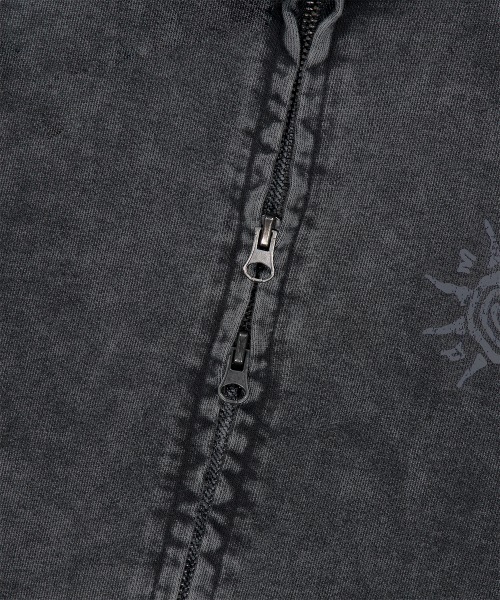 MAHAGRID（マハグリッド）の「mahagrid 『mahagrid/マハグリッド』 Washed Solar Applique Zip-Up Hoodie/ウォッシュドソーラージップアップパーカー（パーカー・レディース・チャコールグレー/ピンク・FREE）」の4枚目の写真