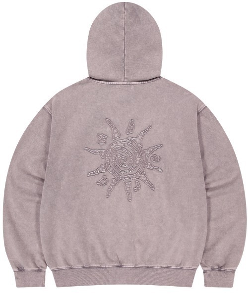 MAHAGRID（マハグリッド）の「mahagrid 『mahagrid/マハグリッド』 Washed Solar Applique Zip-Up Hoodie/ウォッシュドソーラージップアップパーカー（パーカー・レディース・チャコールグレー/ピンク・FREE）」の7枚目の写真