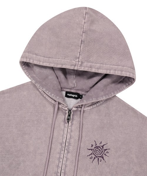 MAHAGRID（マハグリッド）の「mahagrid 『mahagrid/マハグリッド』 Washed Solar Applique Zip-Up Hoodie/ウォッシュドソーラージップアップパーカー（パーカー・レディース・チャコールグレー/ピンク・FREE）」の8枚目の写真