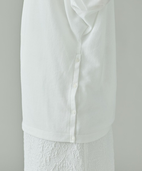 Curensology(カレンソロジー)の「Curensology(カレンソロジー)/シアードルマンプルオーバー(Tシャツ/カットソー・レディース・ホワイト/チャコールグレー・FREE)」の10枚目の写真