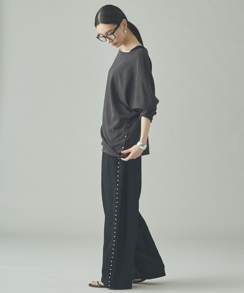 Curensology(カレンソロジー)の「Curensology(カレンソロジー)/シアードルマンプルオーバー(Tシャツ/カットソー・レディース・ホワイト/チャコールグレー・FREE)」の18枚目の写真