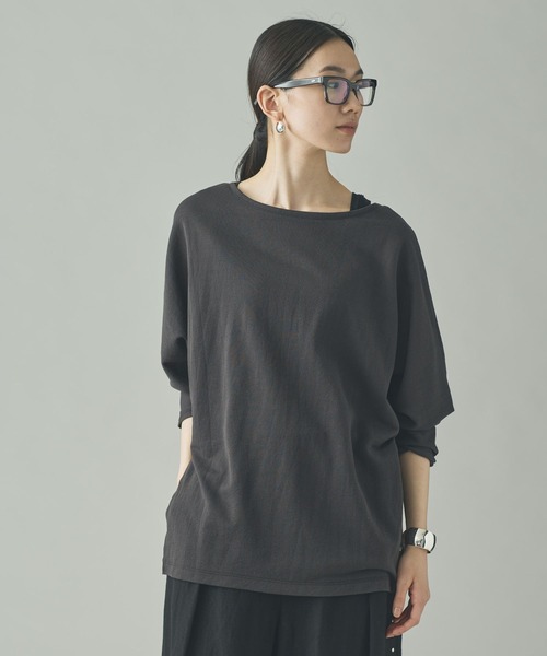 Curensology(カレンソロジー)の「Curensology(カレンソロジー)/シアードルマンプルオーバー(Tシャツ/カットソー・レディース・ホワイト/チャコールグレー・FREE)」の11枚目の写真