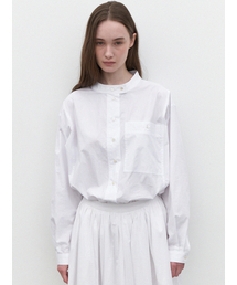 LARGO（ラルゴ）の「Standing collar loose fit shirt (white)（シャツ/ブラウス）」