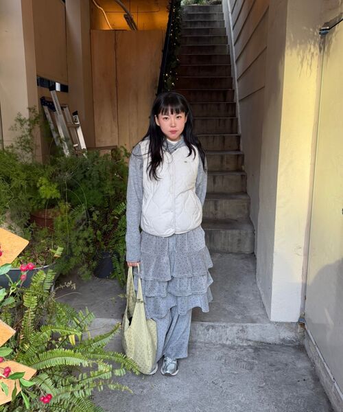 KIJIKO（キジコ）の「ke103-Dot Vest Cream（ダウンベスト・レディース・クリーム・FREE）」の7枚目の写真
