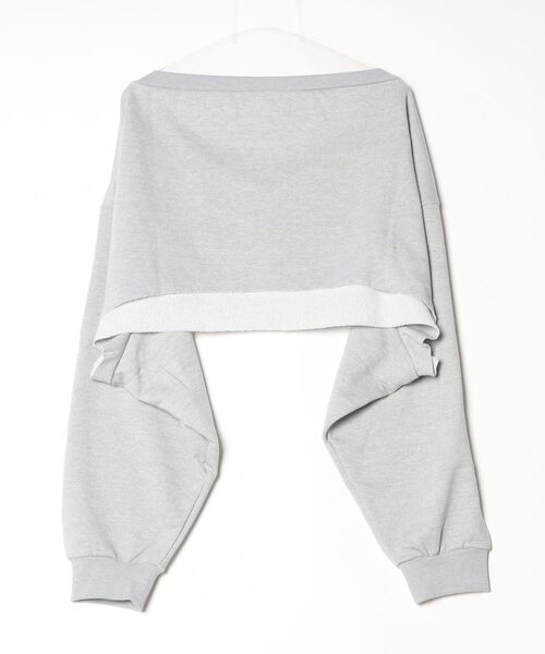 PRESTIGE APPAREL(プレステージアパレル)の「PRESTIGE APPAREL V-NECK CROPPED SWEAT TOP(スウェット・レディース・グレー・SMALL)」の2枚目の写真